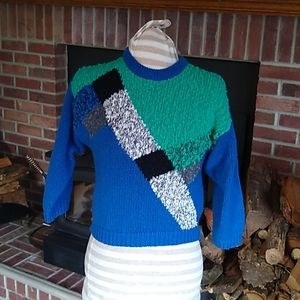 Vintage color block sweater